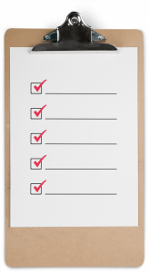 clipboard with checklist on it